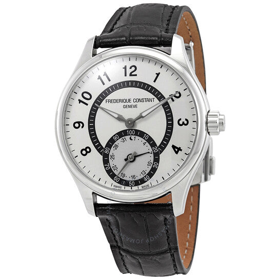 Frederique Constant, Silver Dial Men's Leather Horological Smartwatch