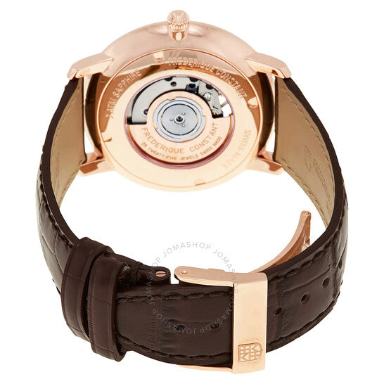 ساعة فريدريك كونستانت، سليملاين أوتوماتيكية بقرص فضي للرجال، 312V4S4