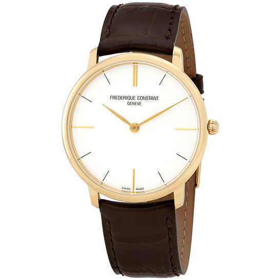 Frederique Constant, Slimline Yellow Gold Plated Stainless Steel Men's Watch