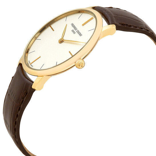 Frederique Constant, Slimline Yellow Gold Plated Stainless Steel Men's Watch