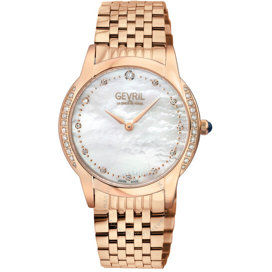 Gevril, Airolo Diamond Mother of Pearl Dial Ladies Watch