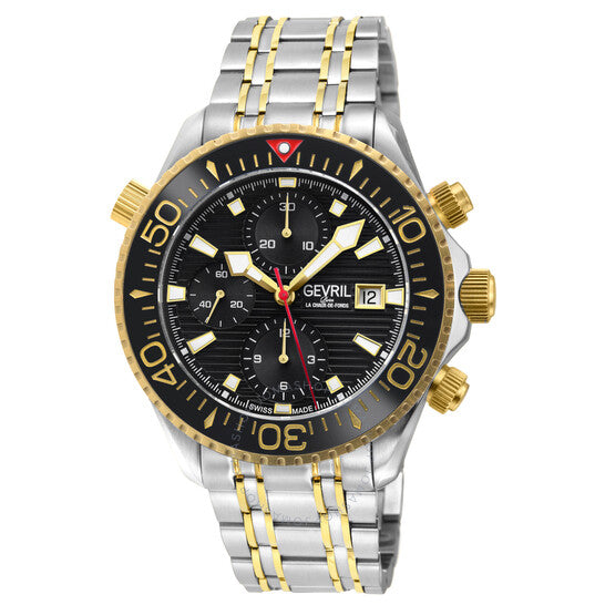 Gevril, Hudson Yards Chronograph Automatic Black Dial Men's Watch
