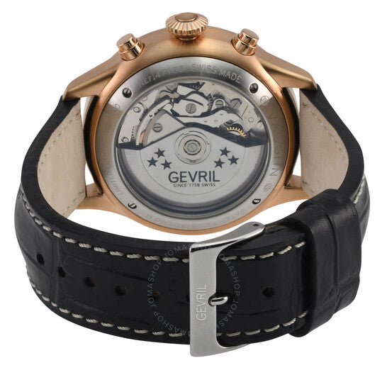 Gevril, Vaughn Chronograph Automatic Black Dial Men's Watch