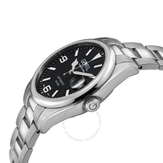 ساعة جيفريل ويست فيليدج الأوتوماتيكية للرجال بمينا أسود