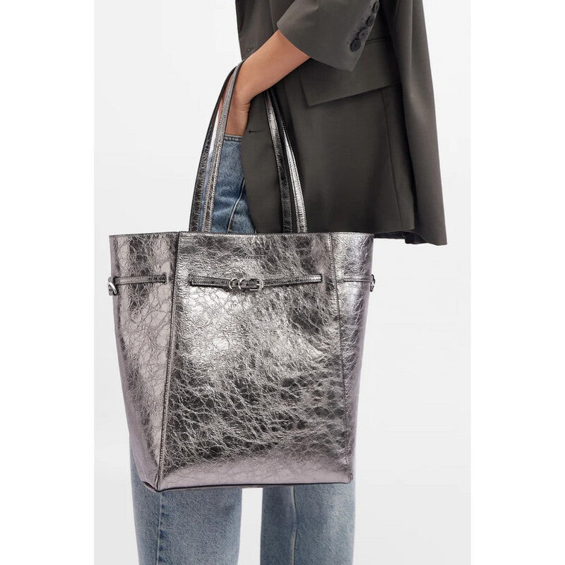 Voyou - Medium North-South Tote_Silvery Grey