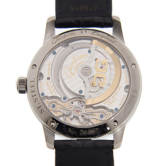 ساعة غلاشوت بانوماتيك لونار أوتوماتيكية للرجال بمينا أبيض، أصلية من غلاشوت