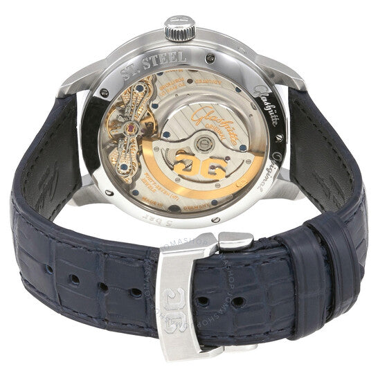 ساعة جلاشوت الأصلية، ساعة جلاشوت بانوماتيك لونار أوتوماتيكية للرجال بمينا أزرق