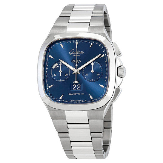 Glashutte Original, Glashutte Seventies Galvanized Blue Dial Men's Chronograph Watch