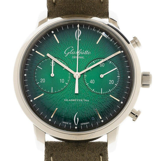 Glashutte Original, Glashutte Sixties Chronograph Automatic Green Dial Men's Watch
