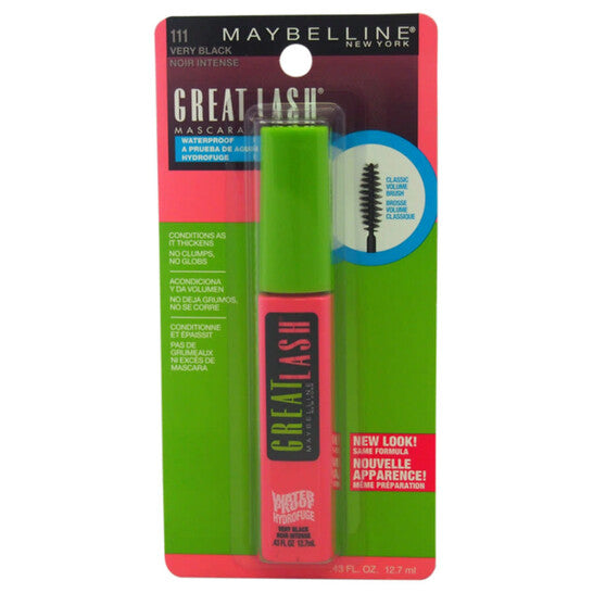 Maybelline, Great Lash Waterproof Mascara - # 111 Very Black by for Women - 0.43 oz Mascara