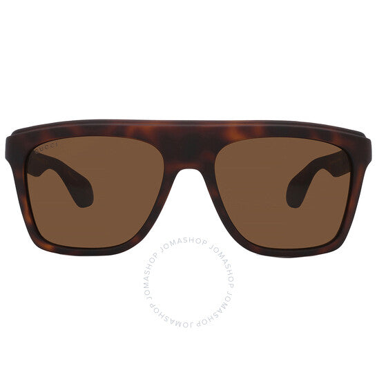 نظارات شمسية رجالية من جوتشي، إطار بني