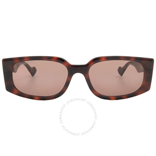 Gucci, Brown Rectangular Ladies Sunglasses