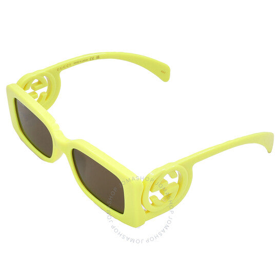 غوتشي، نظارة شمسية نسائية مستطيلة باللون البني