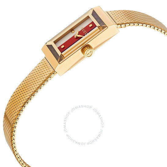 Gucci, G-Frame Quartz White, Red and Navy Dial Ladies Watch