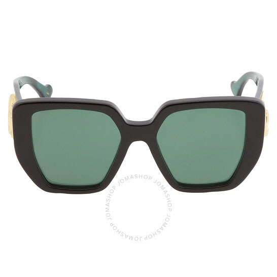 Gucci, Green Geometric Ladies Sunglasses
