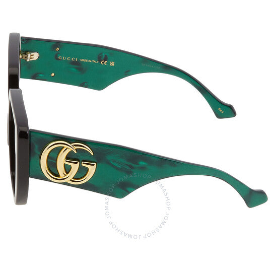 Gucci, Green Geometric Ladies Sunglasses