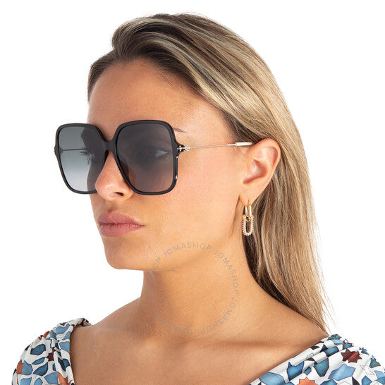 نظارات شمسية نسائية من غوتشي بتصميم فراشة رمادية