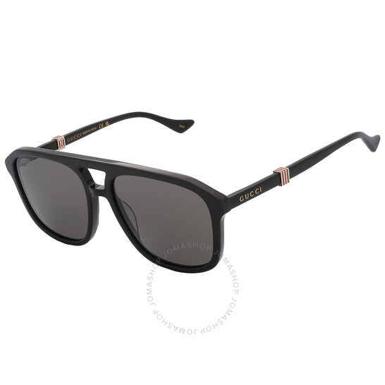 نظارات شمسية غوتشي نافيجيتور رمادية للرجال