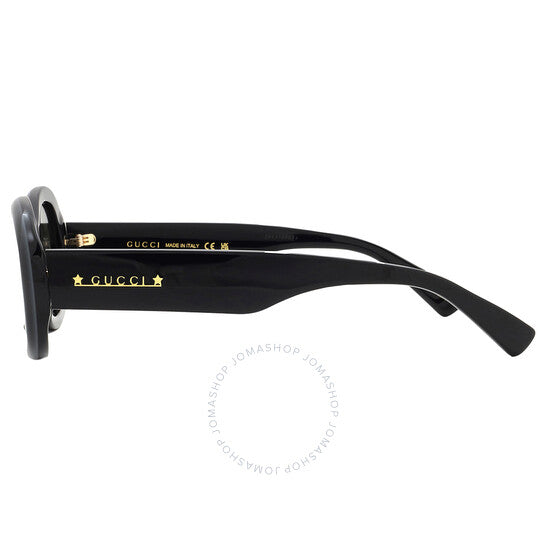 نظارات شمسية نسائية بيضاوية رمادية من غوتشي