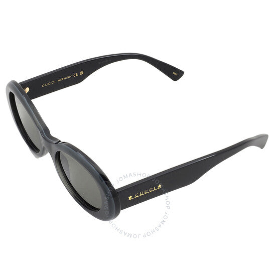 نظارات شمسية نسائية بيضاوية رمادية من غوتشي