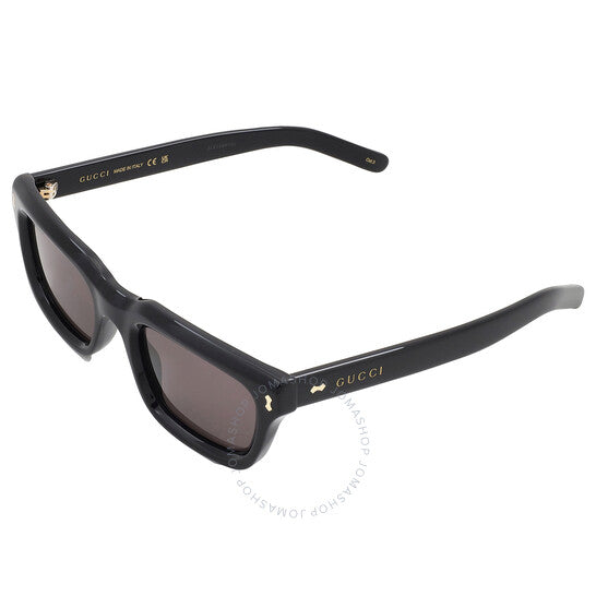 نظارة شمسية رجالية مستطيلة رمادية من جوتشي