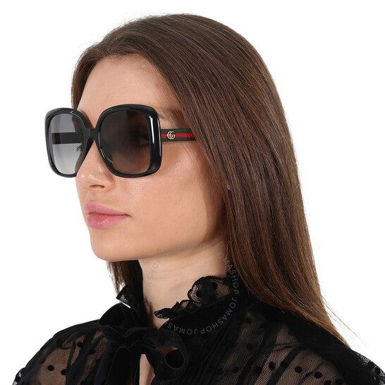 نظارات شمسية مربعة رمادية للنساء من غوتشي