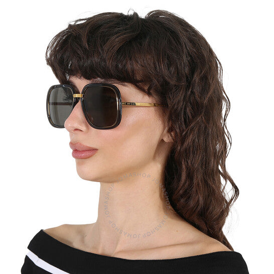 Gucci, Grey Square Ladies Sunglasses