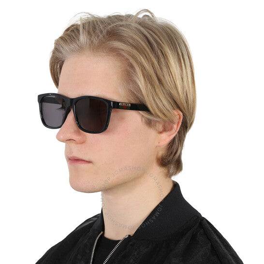 نظارات شمسية رجالية مربعة رمادية من جوتشي