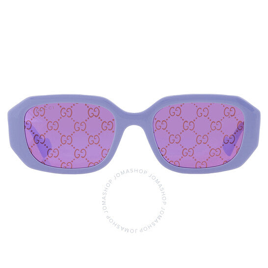 نظارة شمسية نسائية Gucci، شعار هندسي وردي اللون