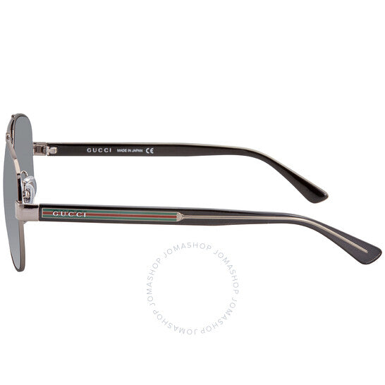 نظارات شمسية رجالية من جوتشي بايلوت، رمادية مستقطبة