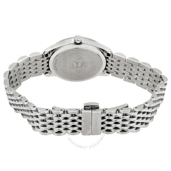 ساعة غوتشي كوارتز نسائية بمينا سوداء