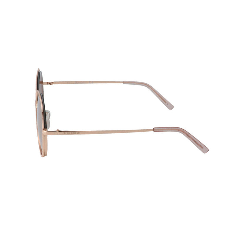 Ladies Gold Tone Round Sunglasses