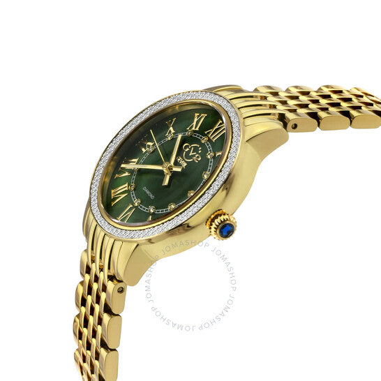 Gv2 By Gevril, Astor Iii Quartz Green Dial Ladies Watch