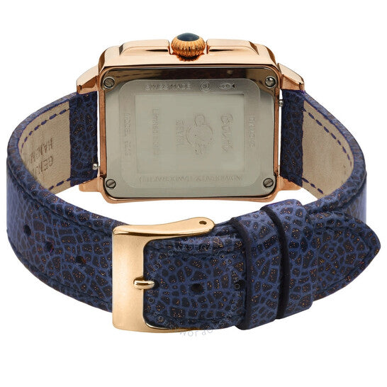 Gv2 By Gevril, Bari Sparkle Quartz Diamond Blue Dial Ladies Watch