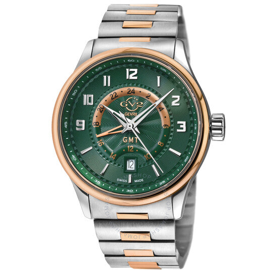 Gv2 By Gevril, Giromondo Quartz Green Dial Men's Watch