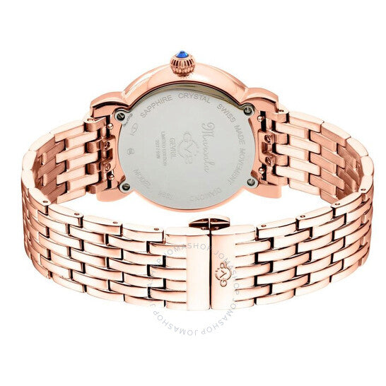 Gv2 By Gevril, Marsala Diamond Mother of Pearl Dial Ladies Watch