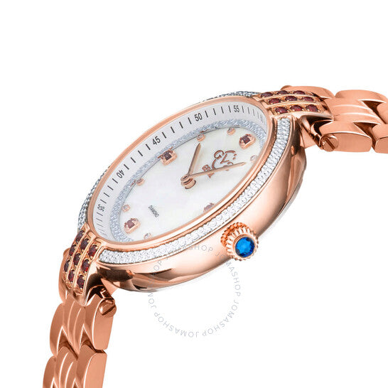 Gv2 By Gevril, Matera Diamond Mother of Pearl Dial Ladies Watch