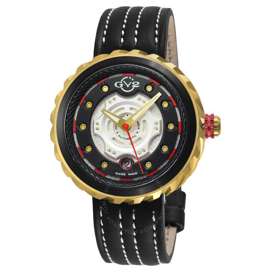 Gv2 By Gevril, Motorcycle Black Dial Men's Watch
