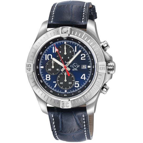 Gv2 By Gevril, T38 Chronograph Quartz Blue Dial Men's Watch