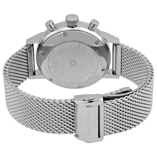 ساعة هاميلتون كرونوغراف أوتوماتيكية للرجال بمينا أخضر، إنترا ماتيك