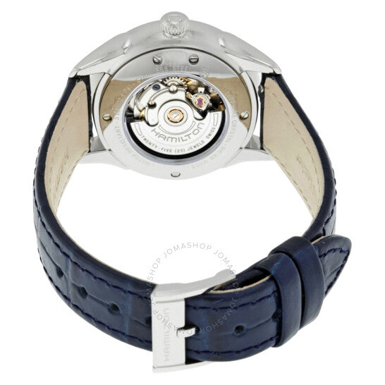 Hamilton, Jazzmaster Silver Dial Blue Leather Ladies Watch