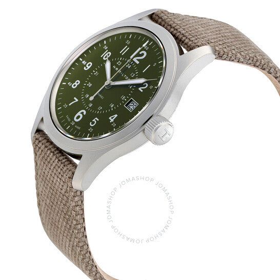 ساعة هاميلتون للرجال من طراز Khaki Field Olive Geen Dial