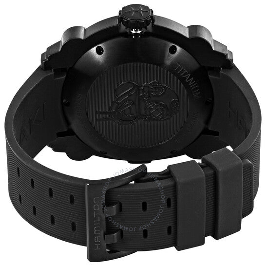 ساعة هاميلتون للرجال، لون كاكي كحلي، أوتوماتيكية، بمينا أسود