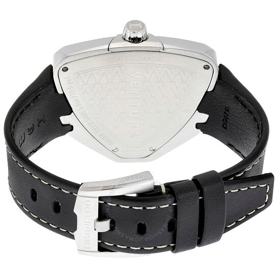 Hamilton, Ventura Elvis80 Black Dial Black Leather Men's Watch