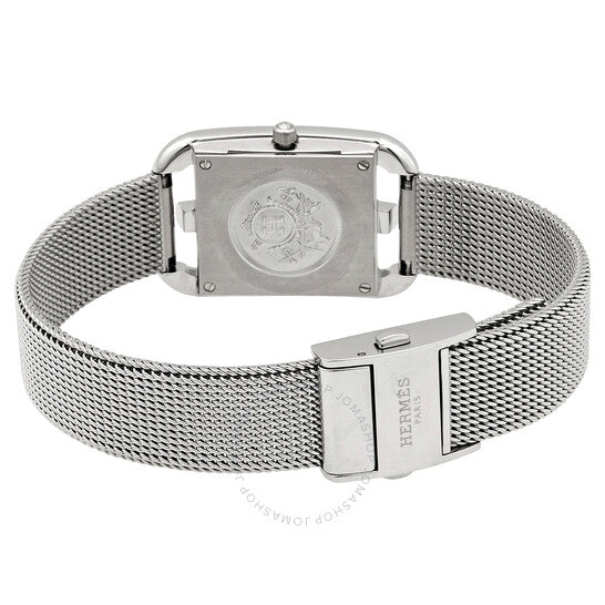 ساعة هيرمس كيب كود كوارتز فضية اللون للسيدات