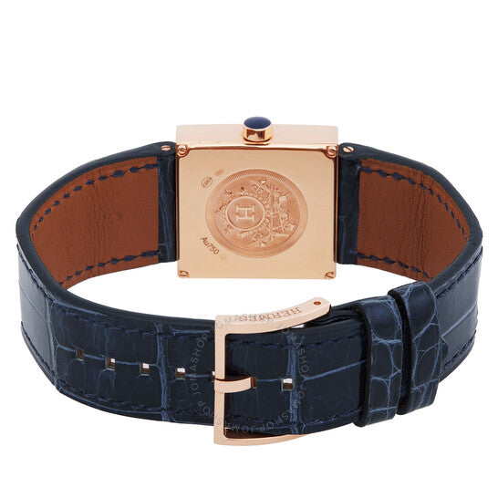 Hermes, Carre Cuir Quartz Diamond Blue Dial Ladies Watch