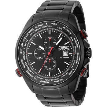 Aviator Chronograph Quartz Black Dial Men's Watch
