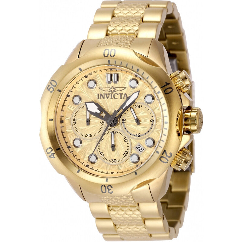 Venom Chronograph GMT Quartz Gold Dial Men's Watch