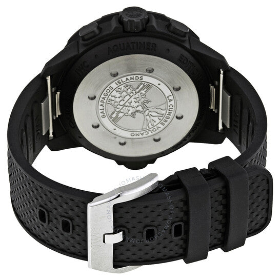 ساعة IWC Aquatimer أوتوماتيكية للرجال بمينا أسود