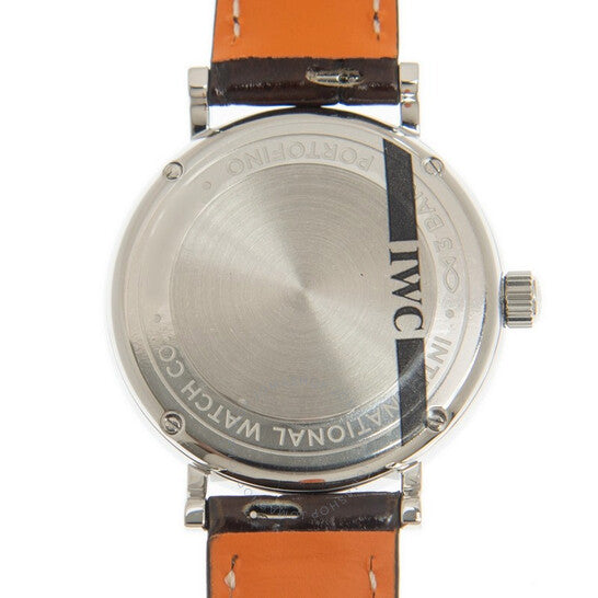 ساعة IWC أوتوماتيكية للسيدات بمينا فضية مرصعة بالألماس